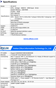 ราคาดีที่สุด ZIKUN ZC-401P STB จอแสดงผลดิจิตอล 1*Ethernet RJ45 + 1*AV + BT + Optical + 2.4G&5G WiFi + 2USB + ช่องใส่การ์ด TF Amlogic FTTH - Product Image 6