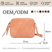Tas Kamera Kulit PU dengan Tekstur Suede Peach, Tas Selempang Vintage Chic yang Dapat Disesuaikan, Tas Bahu Wanita untuk Sehari-hari, OEM Custom