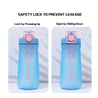 Bouteille d'eau sport et fitness unisexe en PC dépoli sans BPA, avec infuseur, pour la gym et le camping – Commande en gros, écologique, à boire directement