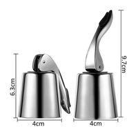 Bouchon de bouteille de vin en acier inoxydable avec Silicone, bouchon de bouteille de boisson extensible bouchon de bouteille de vin