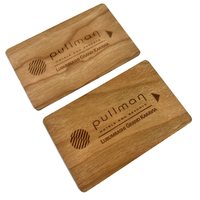 Carte-clé d'hôtel en bois de cerisier écologique FSC de luxe, 13,56 MHz RFID, carte de contrôle d'accès en bois pour système de serrure de porte d'hôtel