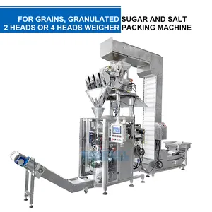 Máquina de embalagem automática vertical dose única 1kg 2kg 5kg açúcar sal arroz máquina de embalagem vffs grão máquina de embalagem
