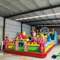 120 ㎡   Grande structure gonflable commerciale en forme de grande roue 8x7m pour saut et rebondissement - Promotion