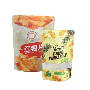 Vacuum Snack Mango Dried Fruit Package Pouch Dry Food Packaging Bag Wholesale Custom Logo Plastic Biodegradable Stand Up Pouch