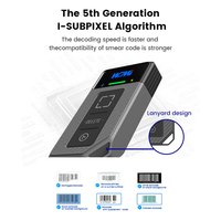 Lecteur de codes-barres portable 1D 2D QR BT, mini lecteur de codes-barres manuel pour smartphone et tablette IOS Android, sans fil + USB