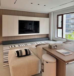 Light Color Glossy Kitchen <b>Cupboard</b> Kitchen Island Customized TV Stand Living Room Storage Cabinets Whole House Customization - Product Image 6