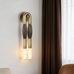 Lámpara de Pared de Cobre Personalizada, Diseño de Lujo Ligero, Simple, para Hogar, Oficina y Dormitorio, Creativa, para Cabecera de Hotel - Product Image 2