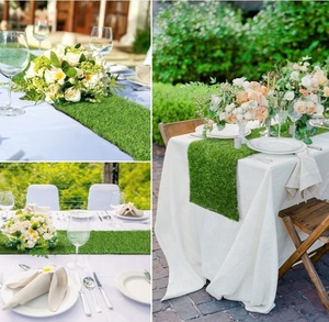 Hot Selling Reusable Faux Grass Table <strong>Runner</strong> Decor <strong>Outdoor</strong> Artificial Grass Table <strong>Runner</strong> for Wedding Birthday Banquet - Product Image 5