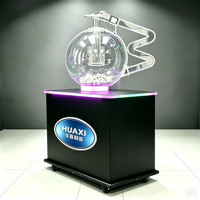 Huaxi Tragbare Acryl-Lotto-Keno-Spielmaschine für 75, 80, 90 Bälle, Elektronische Bingo-Lotterie-Glücksziehungsmaschine