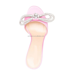 Aimaylen con fiocco di strass con punta rotonda tacchi a spillo <span class=keywords><strong>sandali</strong></span> da donna - Product Image 4