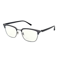 Montures optiques en alliage XPZ Premium de style Brow-line |   Lunettes de vue décontractées plaquées IP unisexe confortables prêtes pour la prescription transparentes