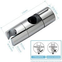 Support de pommeau de douche universel réglable et détachable pour barre coulissante, diamètre 18-25 mm