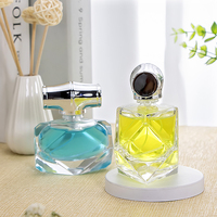 Flacon vide en verre irrégulier multi-étagé sérigraphié 30ml-80ml pour parfum de niche, avec diffuseur à bâtonnets