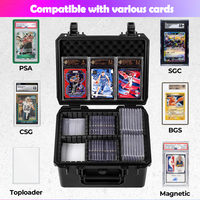 Boîte de rangement pour cartes de sport en plastique rigide imperméable, personnalisée, pour cartes de collection classées PSA, boîte de protection pour le transport