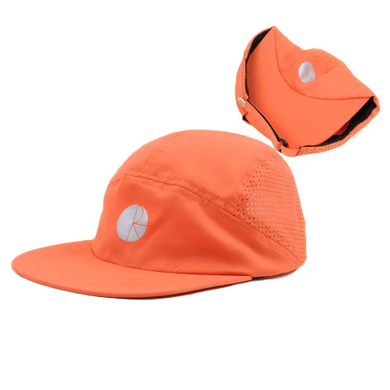 Casquette de camping-car 5 panneaux, Orange, personnalisée, emballage et léger, non structuré, séchage rapide, Nylon, 5 panneaux, chapeaux, vente en gros