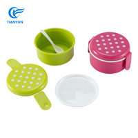 Vente en gros Récipients alimentaires en plastique durables et écologiques avec couvercles Cuillère Boîte à lunch pour enfants