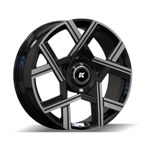Jantes en alliage d'aluminium forgé 6061-<span class=keywords><strong>T6</strong></span> Deep Dish 23x8.5 23x9.5 5x112 Noir brillant avec face usinée pour Rolls Royce Cullinan - Product Image 1
