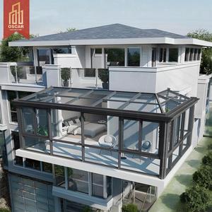 Struttura Prefabbricata in Lega di Alluminio con Tetto Alto e Vetrine, Spazio Simile a un <span class=keywords><strong>Sole</strong></span> con Lucernario, per Officina, Studio, Serra, Veranda - Product Image 1