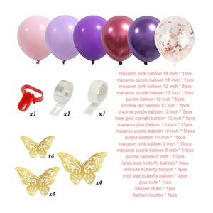 Perlengkapan pesta acara latar belakang hiasan dinding pernikahan dekorasi balon balon lengkung karangan bunga Set Kit - Product Image 2