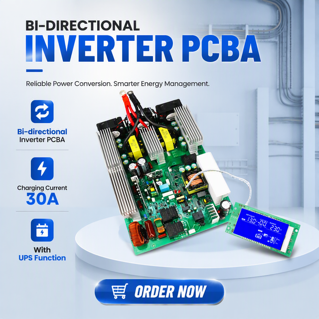 Printed Circuit Board (PCB) for 1500W LCD 30A Household Uninterruptible Power Supply (UPS) with Pure Sine Wave Inverter Output