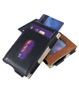 CardHog Genuine Leather RFID Blocking Credit Card <b>Holder</b> Unisex Minimalist Wallet with Snap Closure and Clear <b>ID</b> Window - Product Image 6