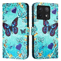 Étui en cuir imprimé papillon pour Xiaomi 14 / 14 Pro, étui à rabat pour Sony Xperia 10 VI 2024