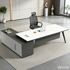 Bureau <span class=keywords><strong>de</strong></span> <span class=keywords><strong>direction</strong></span> minimaliste moderne en bois <span class=keywords><strong>de</strong></span> chêne avec ensemble chaise et armoire latérale et bibliothèque - Mobilier <span class=keywords><strong>de</strong></span> bureau personnalisable - Product Image 6