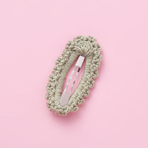 트렌디한 인스타그램 감성 귀여운 아동용 똑딱핀 핸드메이드 꽈배기 니트 BB핀 여아 어린이 유아 헤어 액세서리 코바늘 헤어클립 - Product Image 5