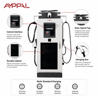 Systèmes d'énergie solaire hybrides Amppal 82 kW, solutions pour véhicules électriques, nouvelles énergies, stations de recharge rapide pour véhicules électriques au sol, protection IP54