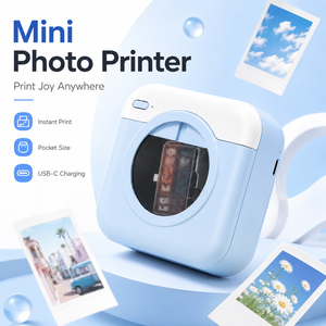 <span class=keywords><strong>Imprimante</strong></span> <span class=keywords><strong>photo</strong></span> thermique portable mini sans encre, impression couleur, compacte, sans fil, connectivité USB pour smartphones (plastique) - Product Image 1