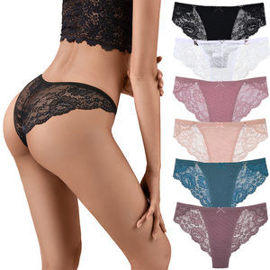 <strong>Women's</strong> Intimates <strong>Underwear</strong> 5 EU Sizes <strong>S</strong> M L XL XXL Hipsters Soft Ribbed Cotton Sexy Transparent Back Lady Panties - Product Image 1