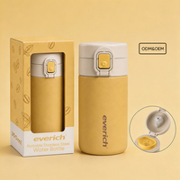 Gobelet isotherme Everich anti-fuite, 300 ml, en acier inoxydable 18/8, avec couvercle à bouton-poussoir pour sac