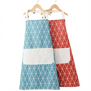 <span class=keywords><strong>Tablier</strong></span> sans manches imperméable Life Square avec motif <span class=keywords><strong>de</strong></span> grille diamantée originale, style coréen, mode, travail, <span class=keywords><strong>cuisine</strong></span>, ceinture pour femmes - Product Image 1