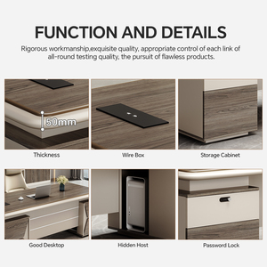 Sang trọng bằng gỗ văn phòng hiện đại đồ nội thất Ông Chủ bàn Ông Chủ bàn CEO bàn văn phòng bàn văn phòng bàn - Product Image 4