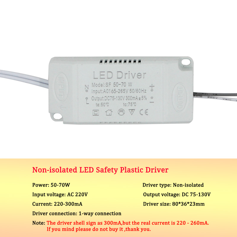 Adattatore di alimentazione del driver LED da 8-120 W per il chip della lampadina di ricambio per trasformatore non isolante AC220V