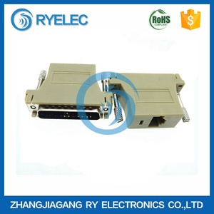 RJ45 Female to DB25 Male Modular <b>Adapter</b> Ivory Color ABS 25 Customized 8517707090 Gold-plated RY-45004A CN JIA - Product Image 1