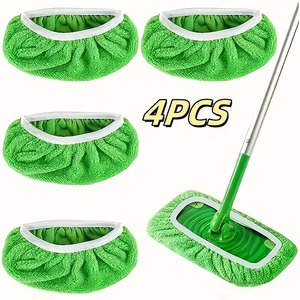 4 Reusable Mop Pads with High Water Absorption and Ultra-fine Fiber Cleaning Pads That Can Firmly Adhere To Most Standard Mops - Product Image 4