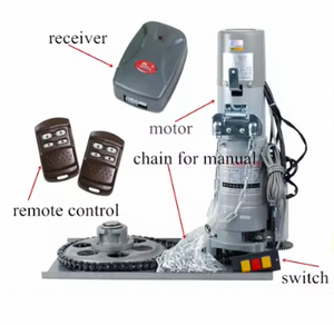 Mô tơ mở cửa cuốn 370W, tải trọng tối đa 600KG, chiều cao tối đa 6M, động cơ một pha, điều khiển từ xa - Product Image 2