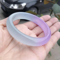 Bracelet de Jade à quartz, 1 pièce, série fraîche, demi-violet, demi-huile, Cyanite, Jade