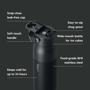 Bottiglia <span class=keywords><strong>LARQ</strong></span> Riutilizzabile Senza BPA, 23oz, in Acciaio Inox Isolato con Manico in Silicone Integrato per Sport e Palestra - Product Image 5