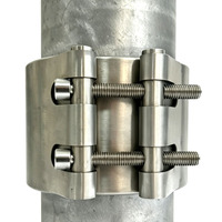 Dispositif de réparation de tuyaux en acier inoxydable Mingju à expédition rapide, type étendu, pour la réparation des fuites de pipeline dans le secteur pétrolier, chimique et de l'eau