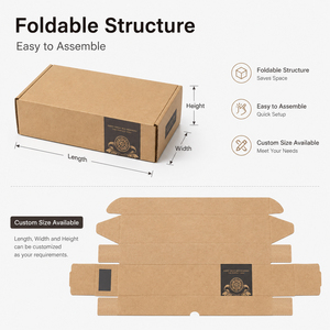 Cajas de Cartón Corrugado Ecológicas Recicladas de Fábrica Propia con Laminado Mate y Diseño en Relieve, Grosor de 2 mm, para Envíos y Embalaje de Regalos - Product Image 4