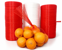 Sac en filet tubulaire en rouleau pour l'emballage automatique des fruits et légumes, filet d'emballage extrudé, sac en filet pour oignons, ail, pommes de terre