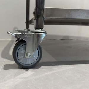 उच्च गुणवत्ता वाले वाणिज्यिक रसोई ट्रॉली अनुकूलन योग्य 3-स्तरीय स्टेनलेस स्टील भोजन रेस्तरां के लिए टिकाऊ - Product Image 4