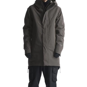 Factory Stock Plus Size Casual Men's Blouson Hooded Zipper Jacket 100% Nylon Waterproof Windproof Reversible Eco-Friendly Winter - Product Image 3