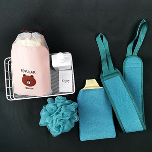 Serviette de bain trois pièces ensemble de boue propre boule de bain ensemble fleur de bain dos séjour spot marchandise en gros douche bouffée exfoliation - Product Image 3