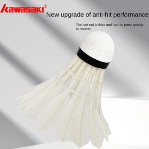 Ballon <span class=keywords><strong>de</strong></span> badminton <span class=keywords><strong>de</strong></span> pointe Kawasaki, pour entraînement et compétition, haute stabilité, résistant, en fibre <span class=keywords><strong>de</strong></span> table, avec double tête en duvet <span class=keywords><strong>de</strong></span> canard, pour jeu King Game - Product Image 2