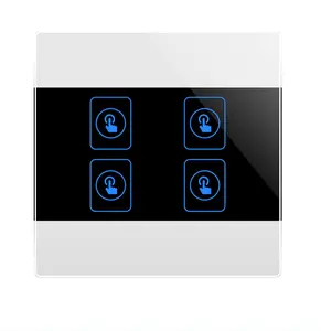 3 way glass panel power point alexa automation tuya wall touch wifi switch light interruptor inteligents smart things for home