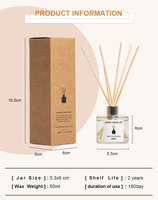 Ensemble personnalisé d'aromathérapie de senteurs de maison huile essentielle sans feu pour diffuseur de roseaux avec bâton de rotin