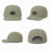Gorra de béisbol para exteriores de nailon de 5 paneles con parche de TPU, ligera, suministro OEM directo de fábrica para compradores de artículos de senderismo, con logotipo y color personalizados.